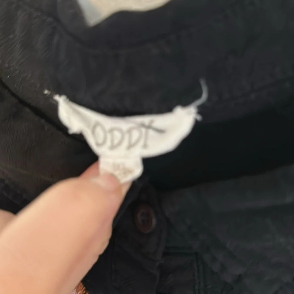 ODDY EMbroidered Rayin Tunic Button Shirt Long EUC XL - Picture 3 of 4